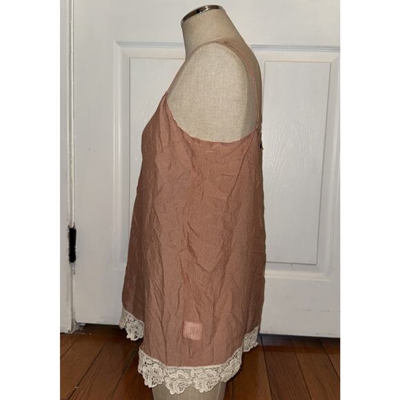 NEW La Fee Verte Anthropologie Size M Rose Ivory Lace Crochet Camisole $78 Silk - Picture 3 of 7